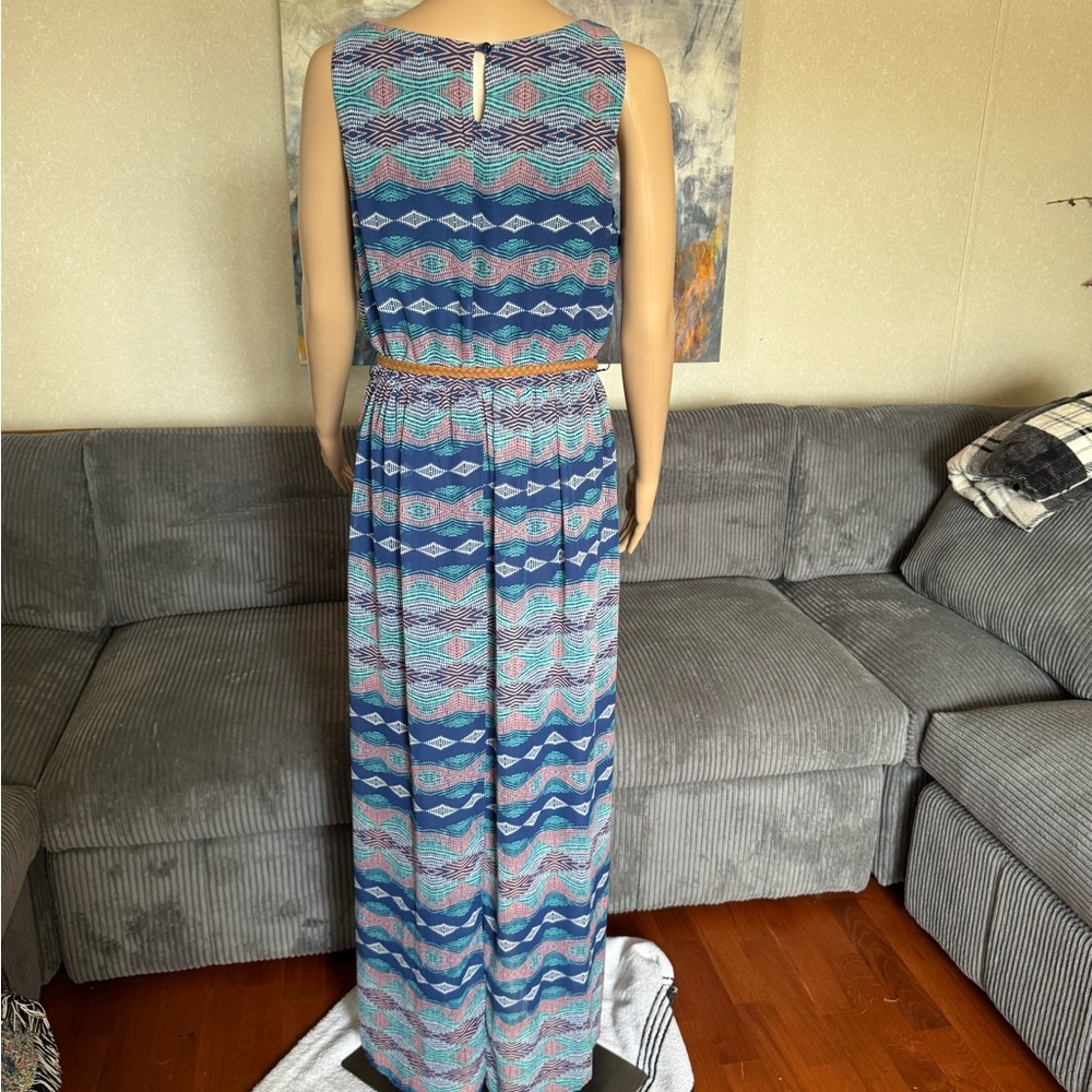 Lily Rose Blue and Pink Maxi Dress - Picture 6 of 15